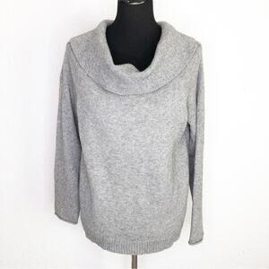 Anthropologie gray cowl neck sweater size Large